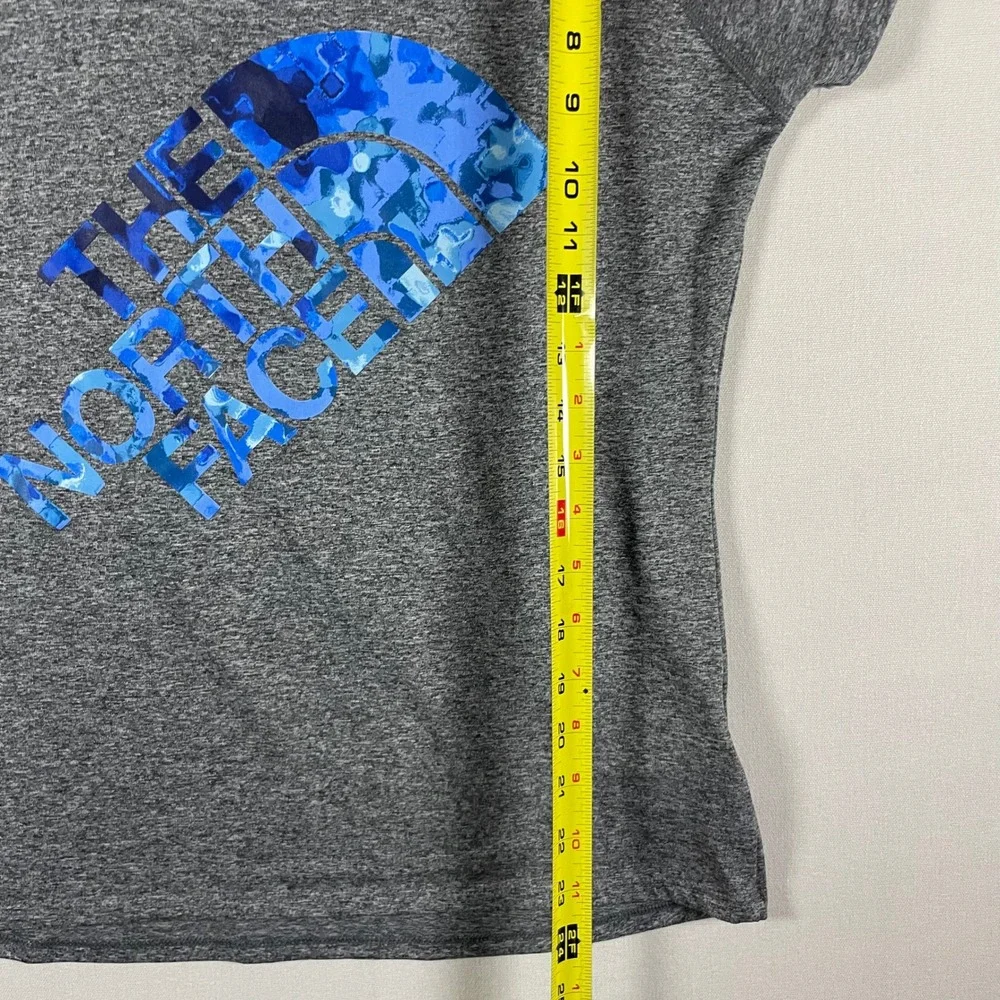 The North Face Women's Medium Gray Heather V-Neck Tech T-Shirt Blue - Size‎ M - Picture 5 of 7